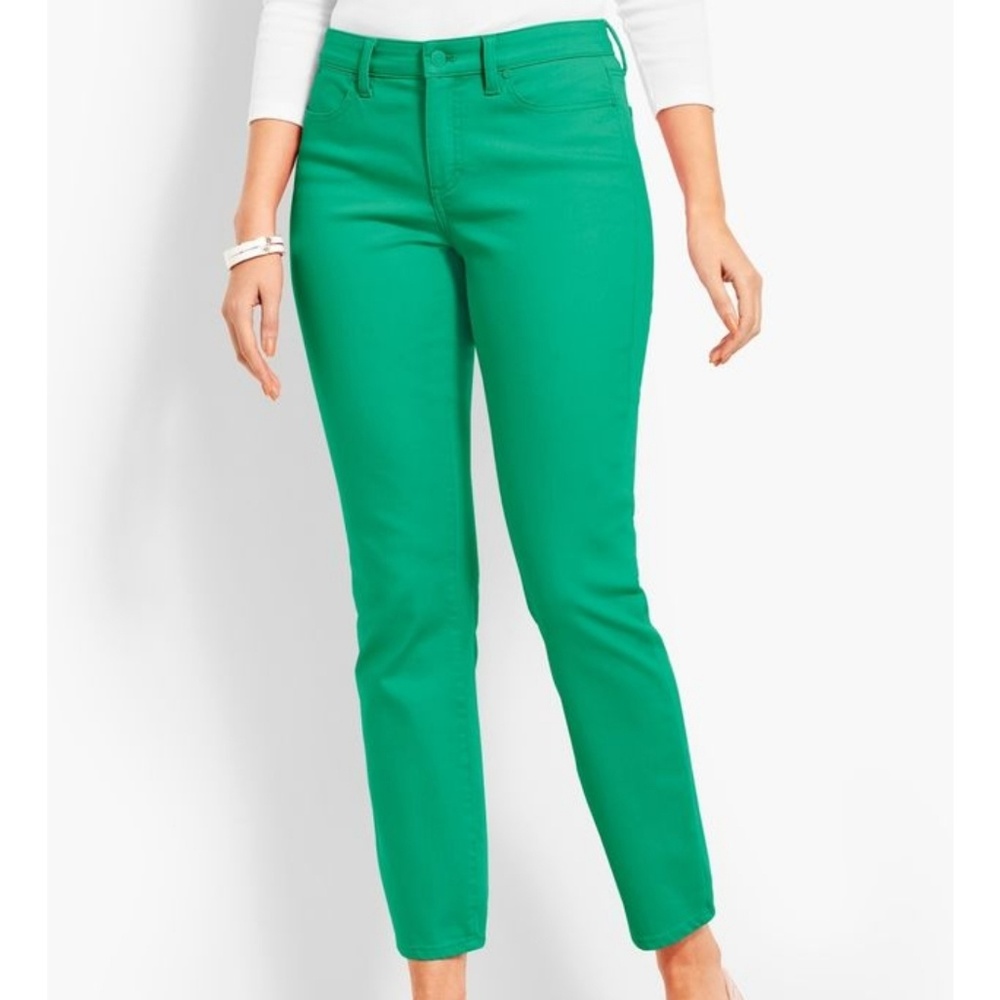 Talbots curvy ankle powder blue 14 W jeans